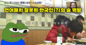 언어패치가 잘못된 한국인의 술 먹방.jpg
