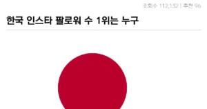 싱글벙글 인스타 팔로워수 국가별 순위