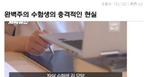 싱글벙글 수능 성적별 완벽주의 점수 비교 분석