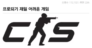 싱글벙글 카운터 스트라이크 프로되기가 제일 어려운 게임